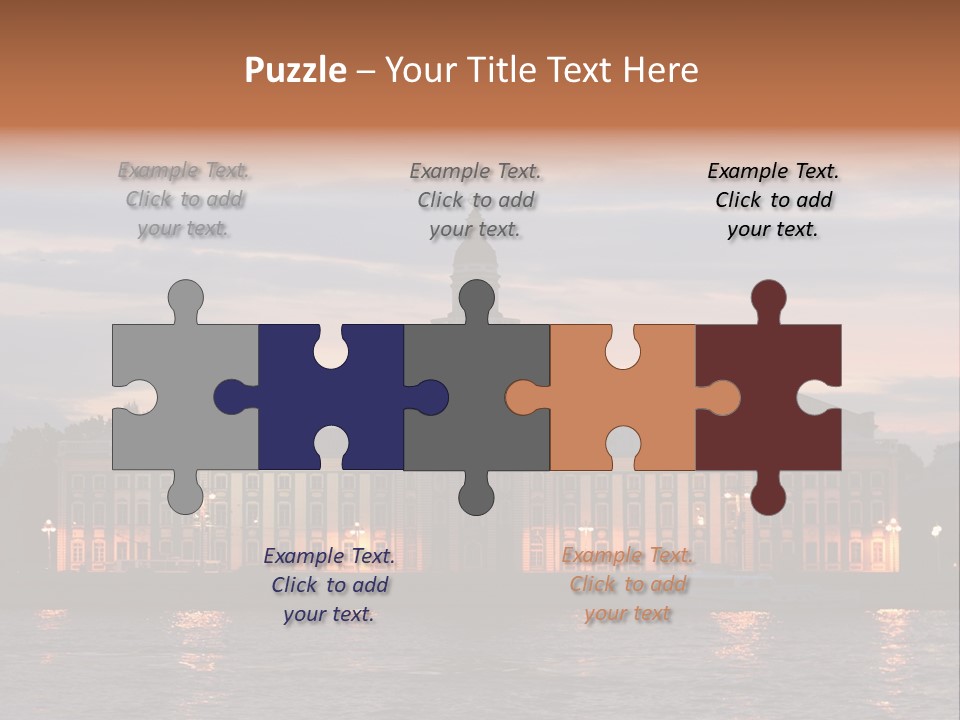 City Neva Night PowerPoint Template