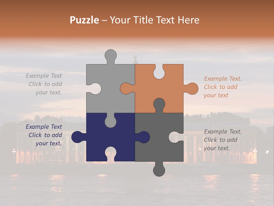 City Neva Night PowerPoint Template