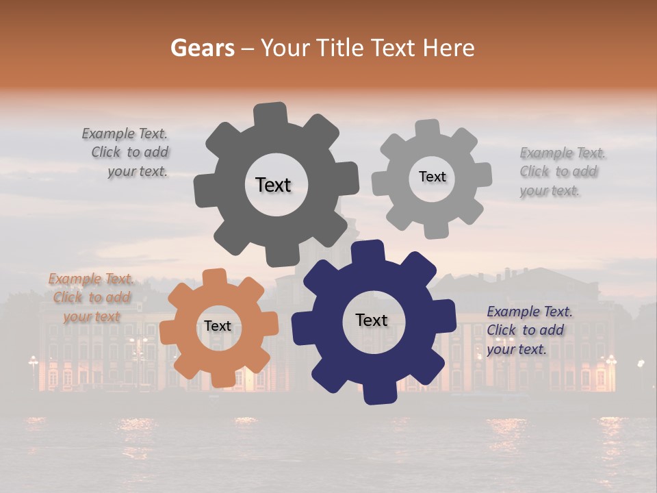 City Neva Night PowerPoint Template