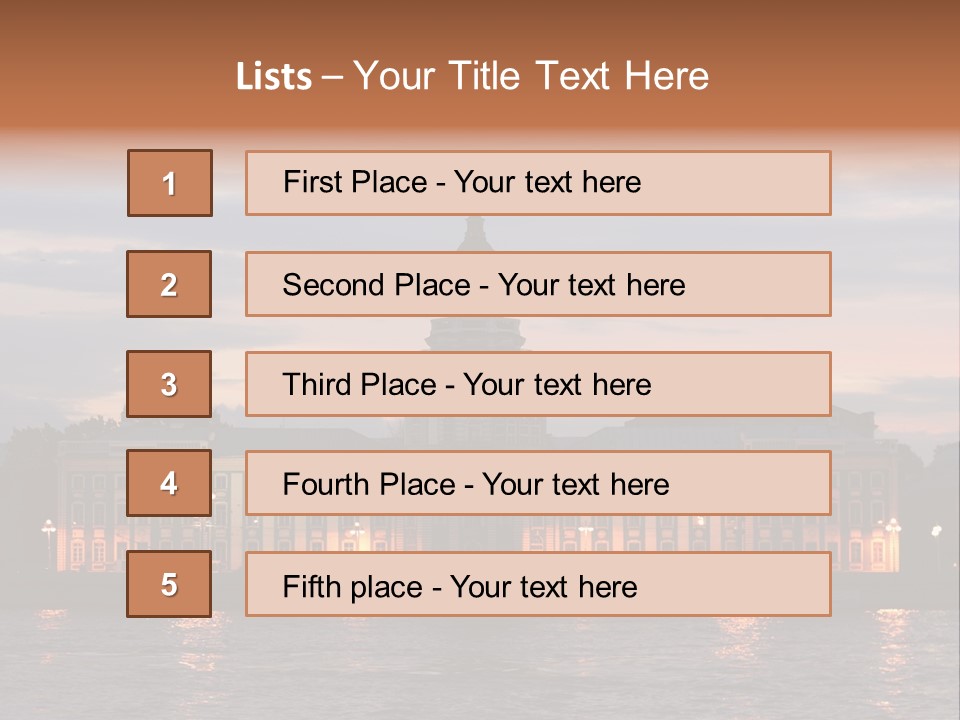 City Neva Night PowerPoint Template