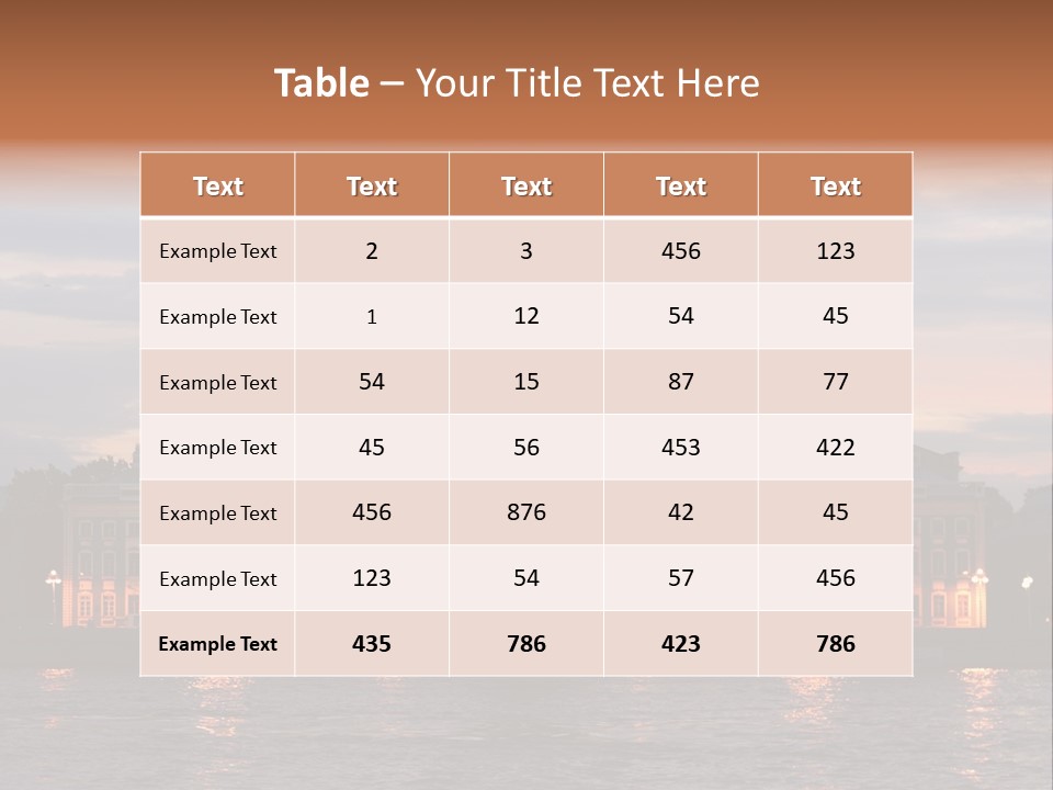 City Neva Night PowerPoint Template