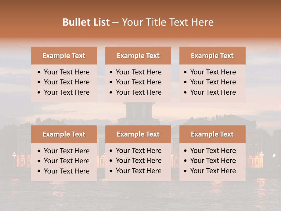 City Neva Night PowerPoint Template