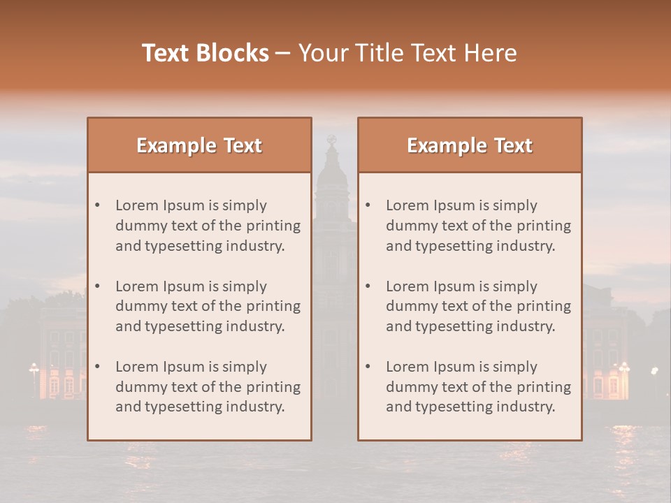 City Neva Night PowerPoint Template