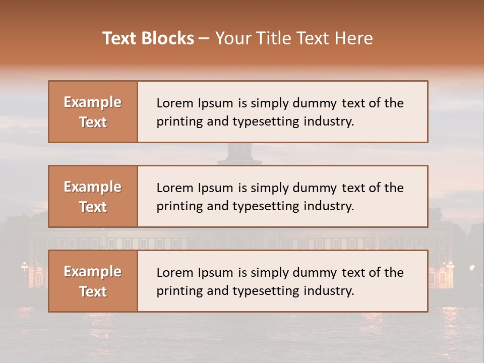 City Neva Night PowerPoint Template