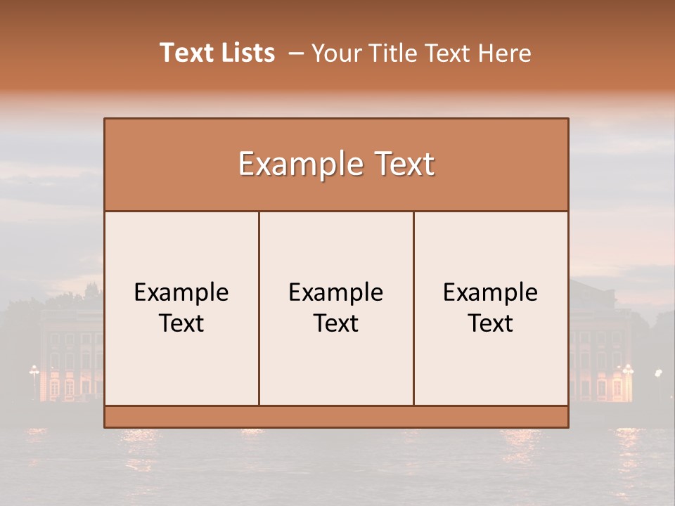 City Neva Night PowerPoint Template