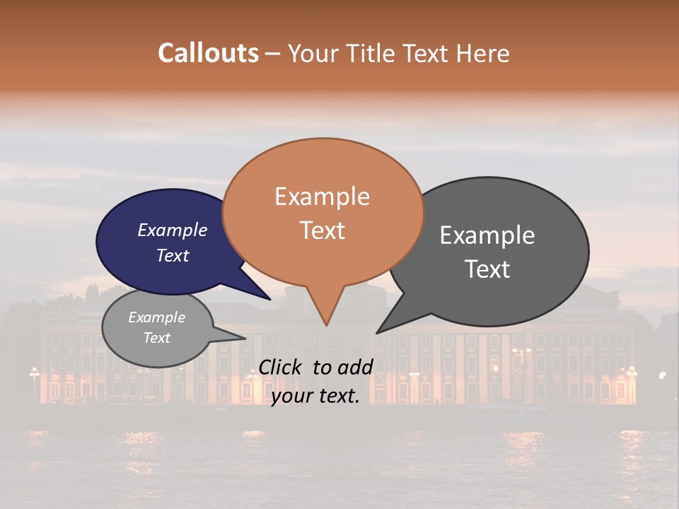 City Neva Night PowerPoint Template