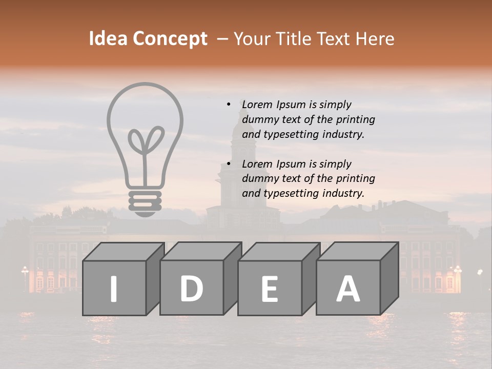 City Neva Night PowerPoint Template