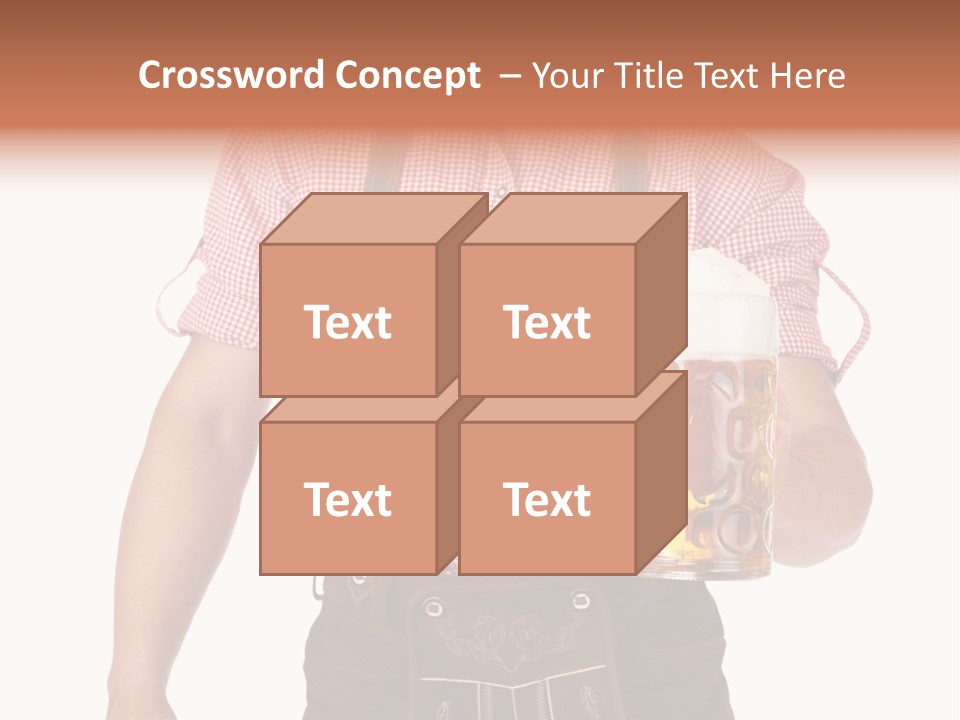 Cut Brown Crest PowerPoint Template