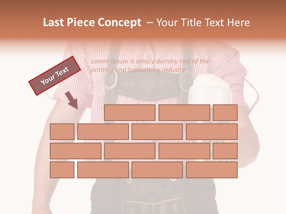 Cut Brown Crest PowerPoint Template