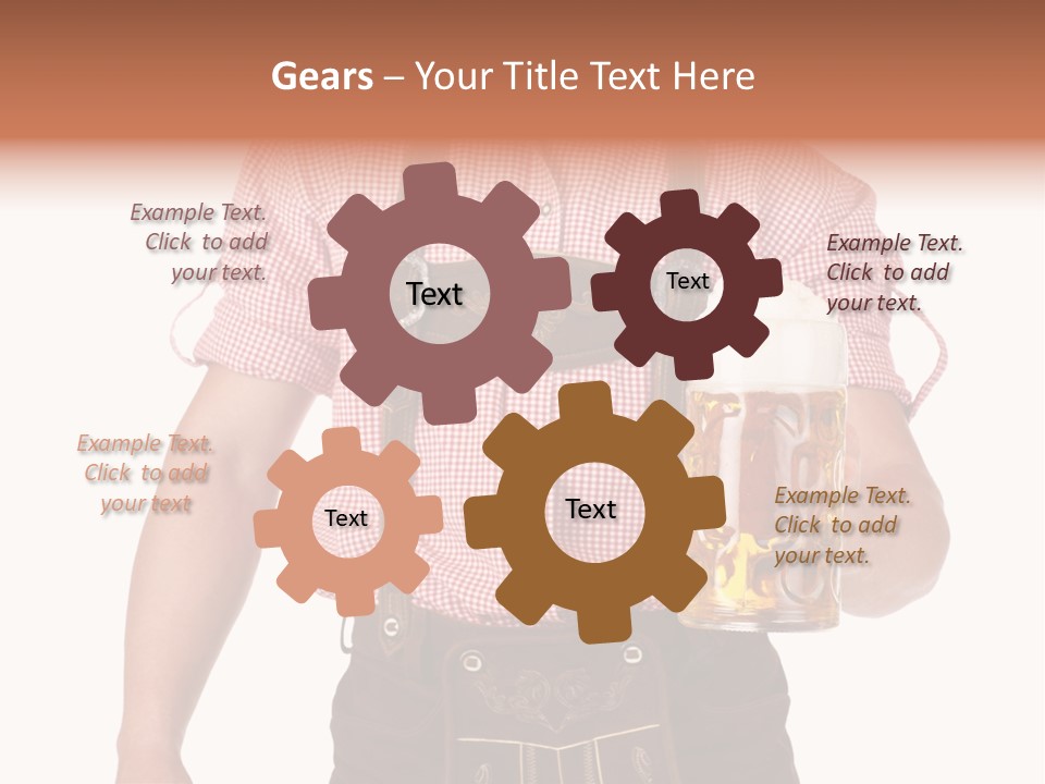 Cut Brown Crest PowerPoint Template