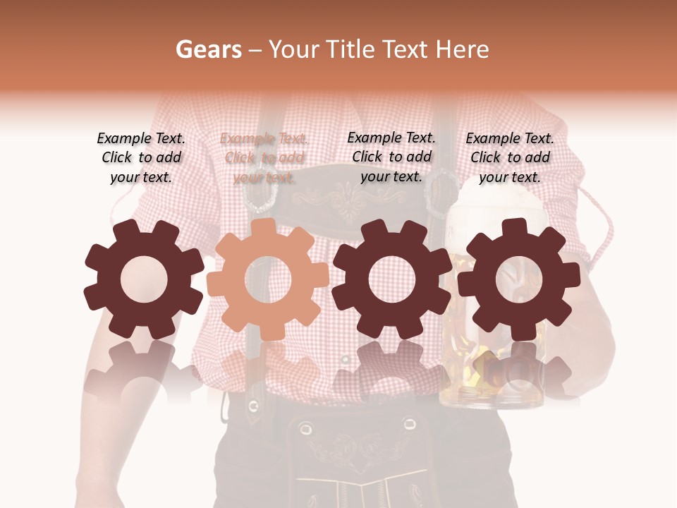 Cut Brown Crest PowerPoint Template