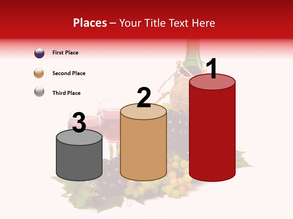 Bunch Grapes Blue PowerPoint Template