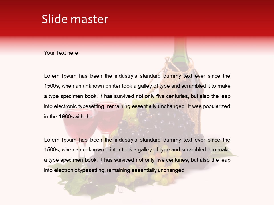 Bunch Grapes Blue PowerPoint Template