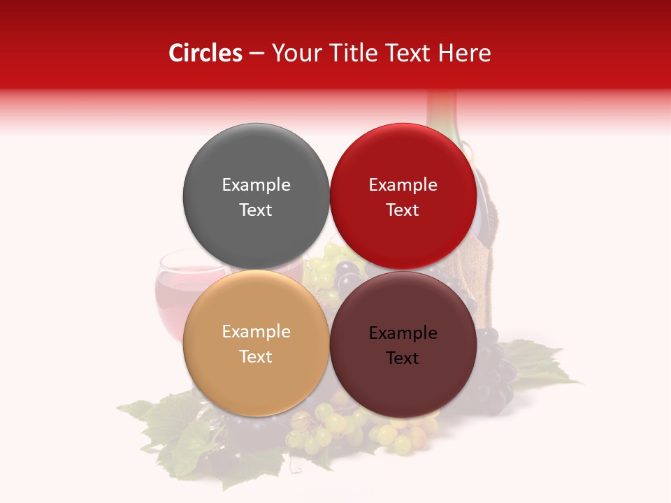 Bunch Grapes Blue PowerPoint Template