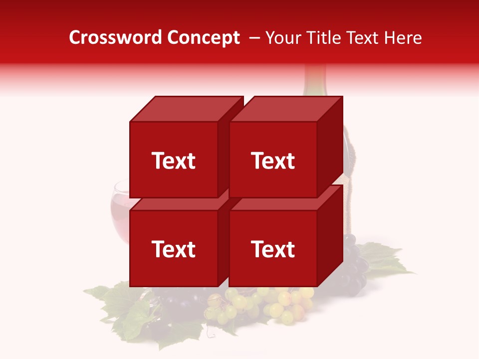 Bunch Grapes Blue PowerPoint Template