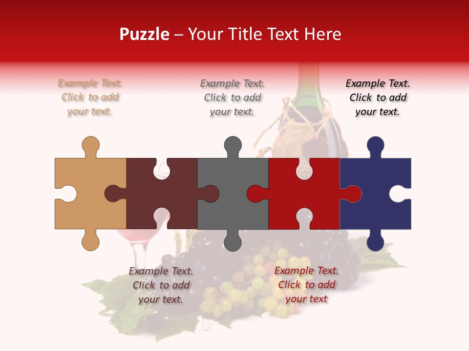 Bunch Grapes Blue PowerPoint Template