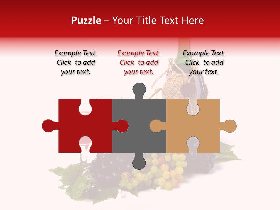 Bunch Grapes Blue PowerPoint Template