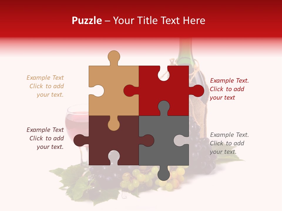 Bunch Grapes Blue PowerPoint Template