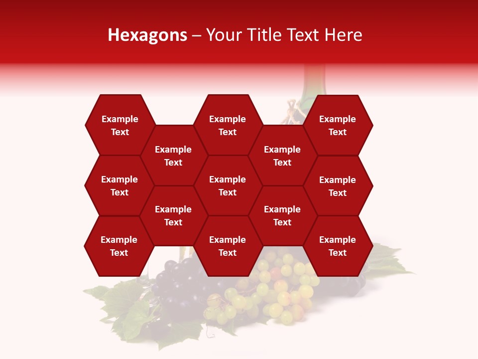 Bunch Grapes Blue PowerPoint Template