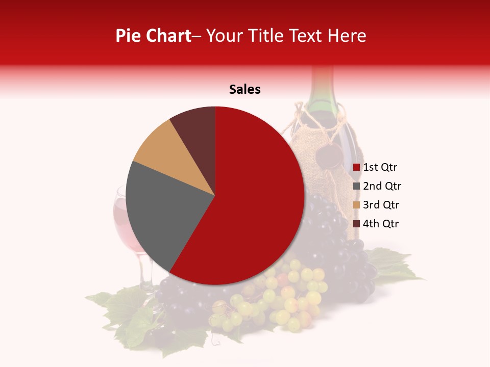 Bunch Grapes Blue PowerPoint Template