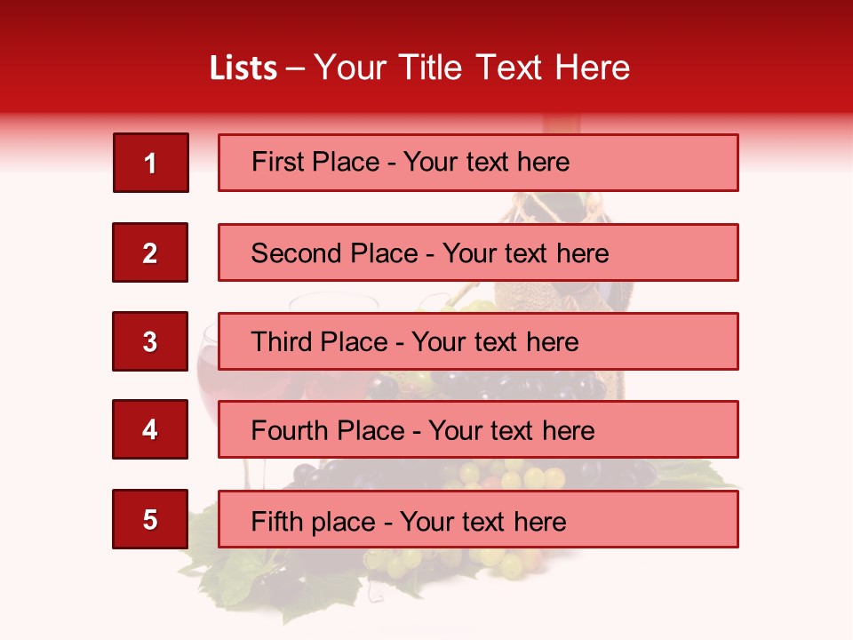 Bunch Grapes Blue PowerPoint Template