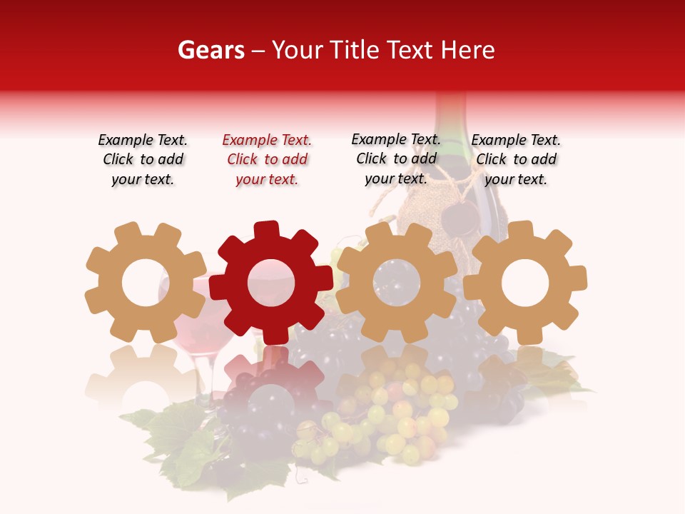 Bunch Grapes Blue PowerPoint Template