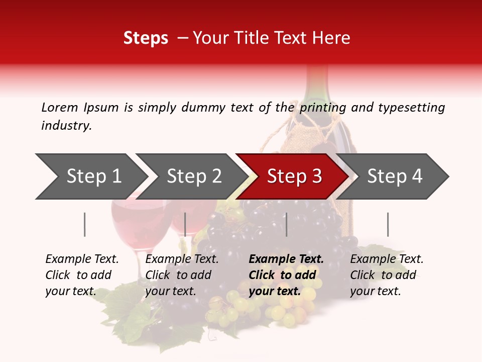 Bunch Grapes Blue PowerPoint Template