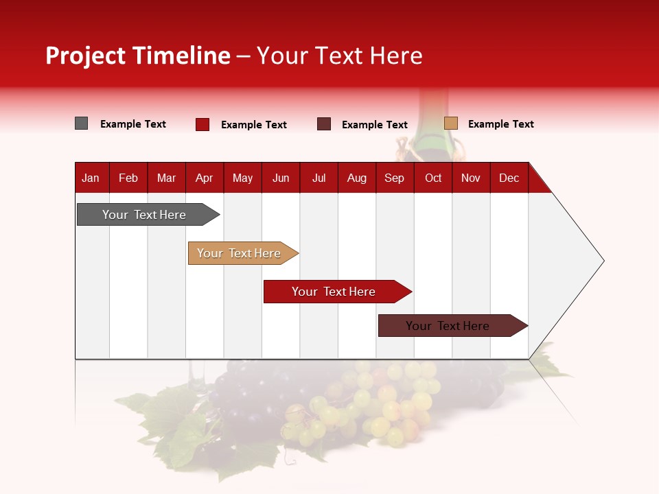 Bunch Grapes Blue PowerPoint Template