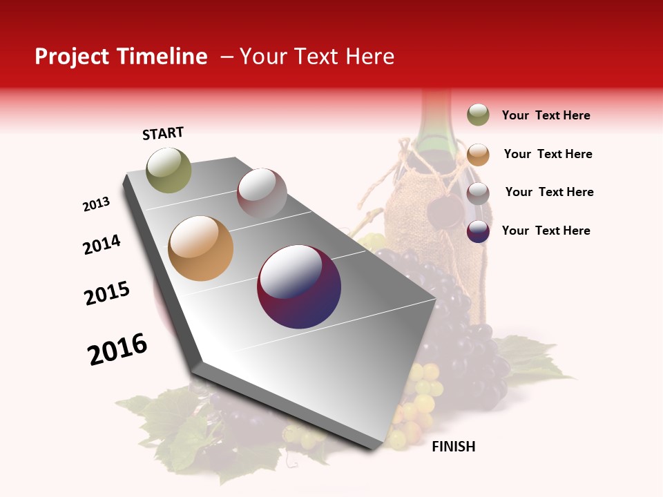 Bunch Grapes Blue PowerPoint Template