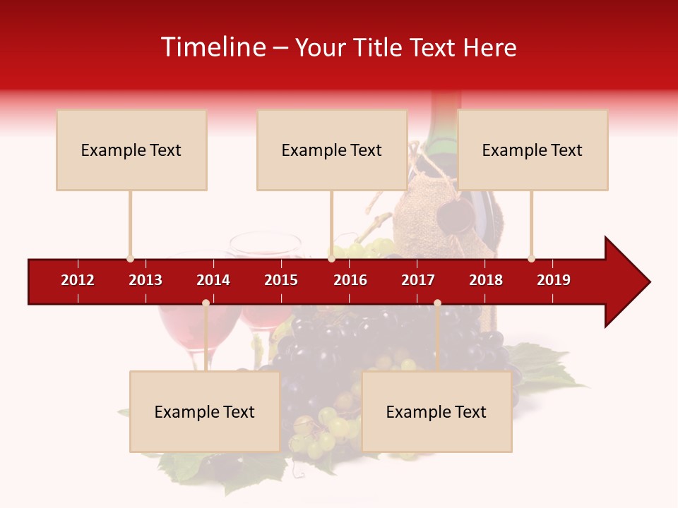 Bunch Grapes Blue PowerPoint Template