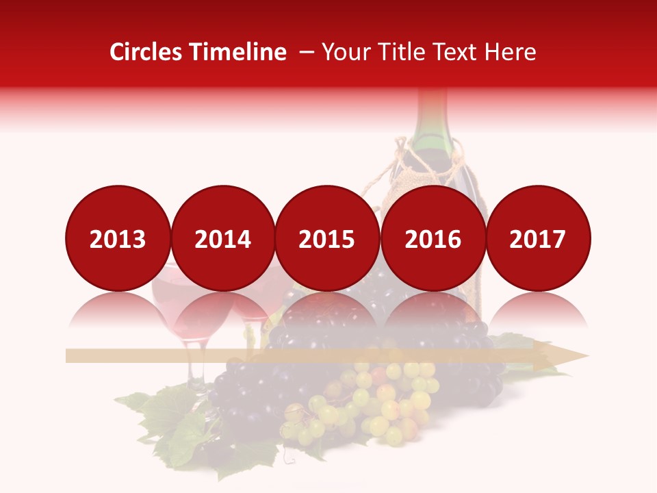 Bunch Grapes Blue PowerPoint Template