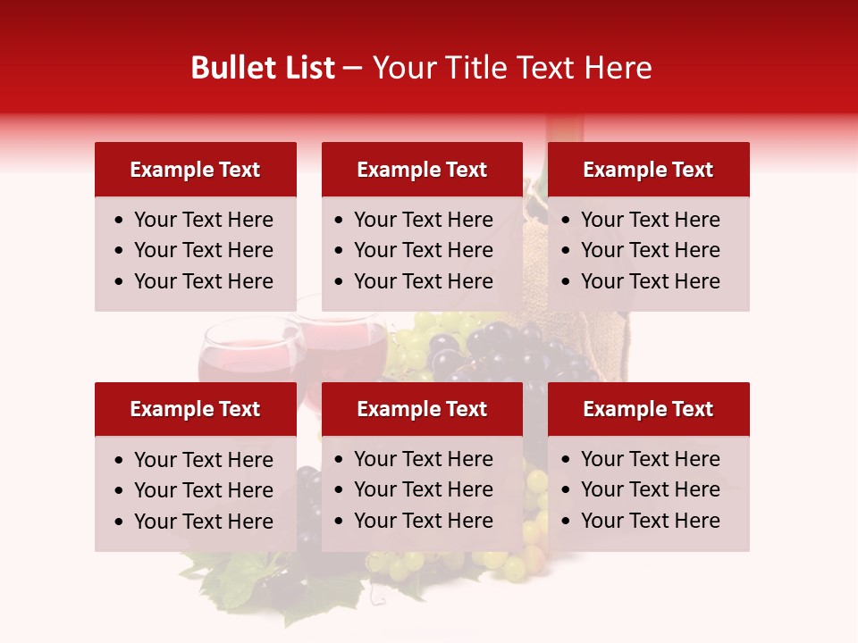 Bunch Grapes Blue PowerPoint Template