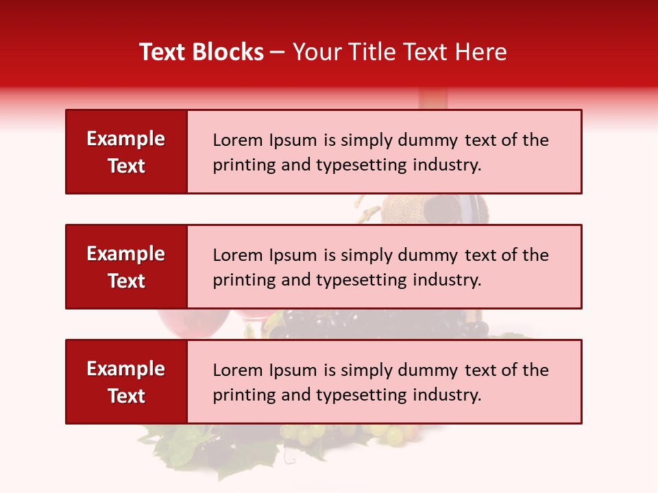 Bunch Grapes Blue PowerPoint Template