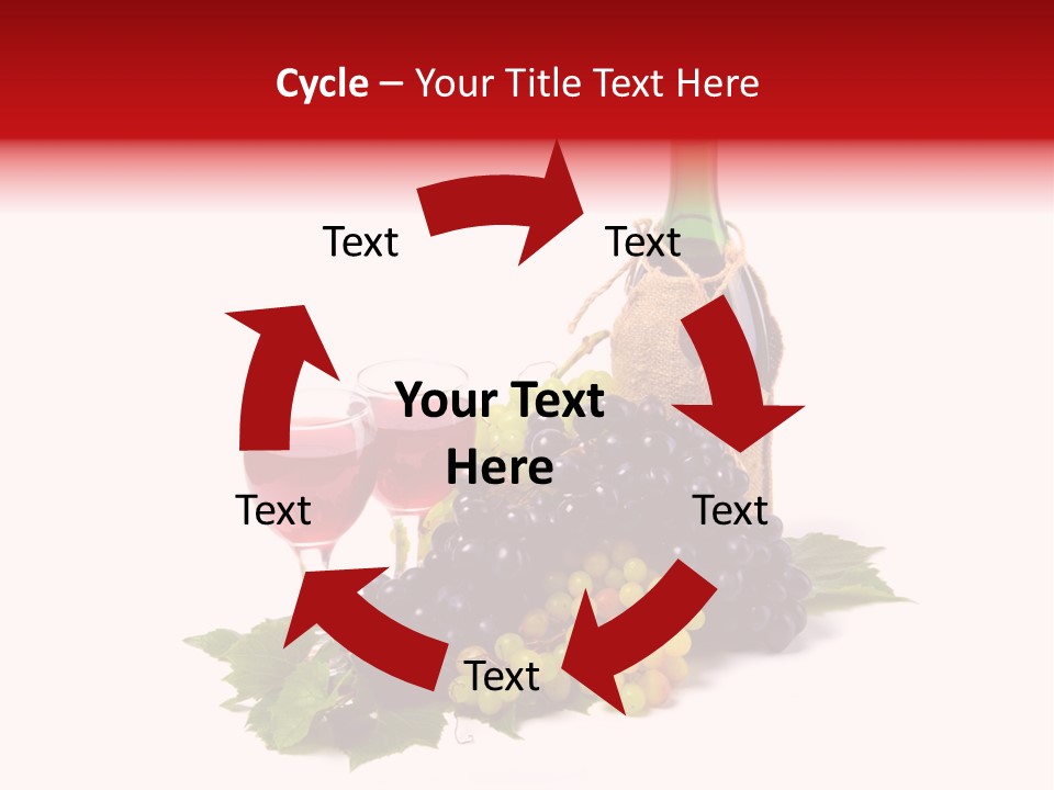 Bunch Grapes Blue PowerPoint Template