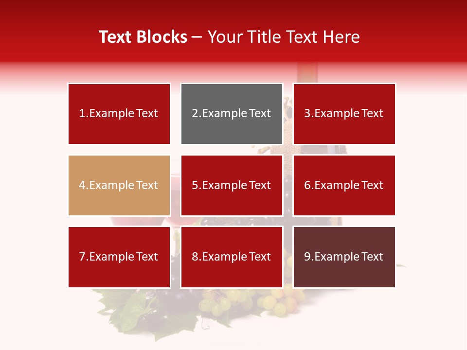 Bunch Grapes Blue PowerPoint Template