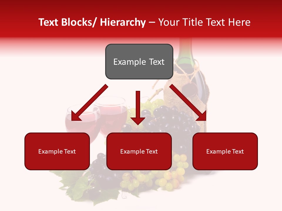 Bunch Grapes Blue PowerPoint Template