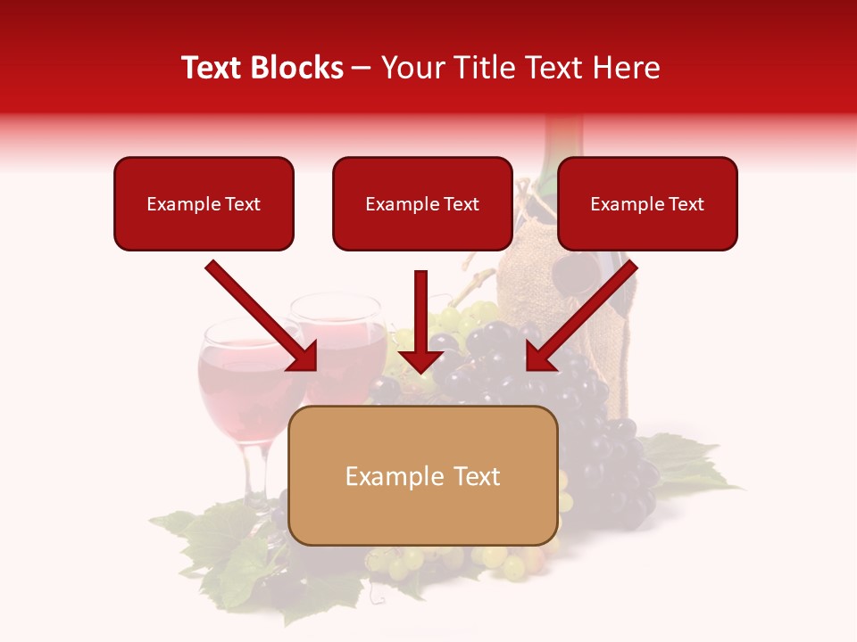 Bunch Grapes Blue PowerPoint Template