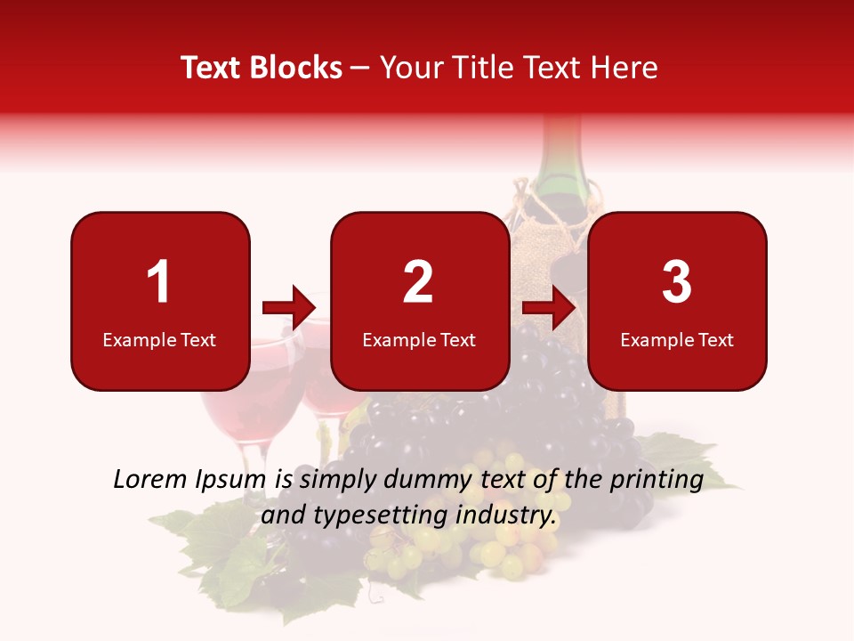 Bunch Grapes Blue PowerPoint Template