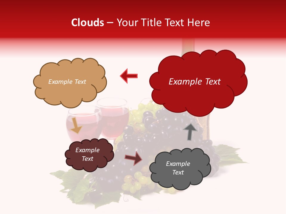 Bunch Grapes Blue PowerPoint Template