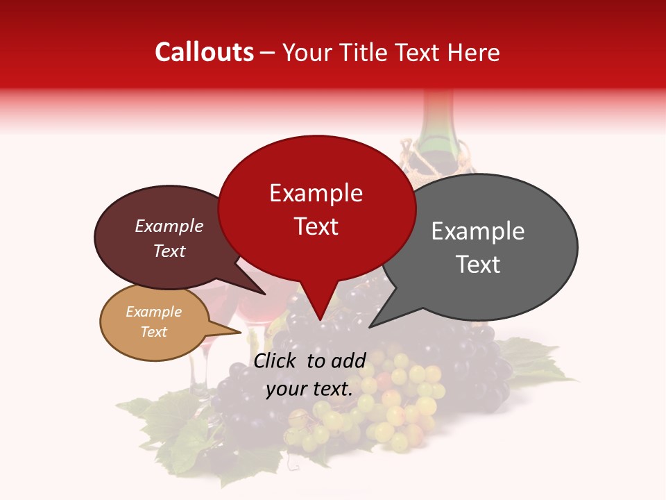 Bunch Grapes Blue PowerPoint Template