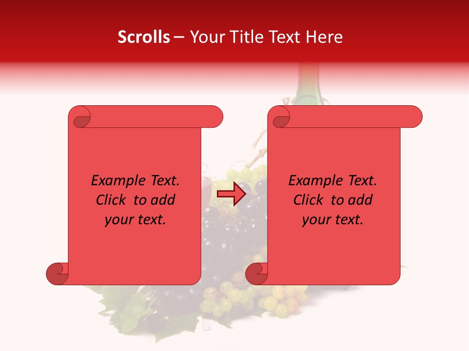 Bunch Grapes Blue PowerPoint Template