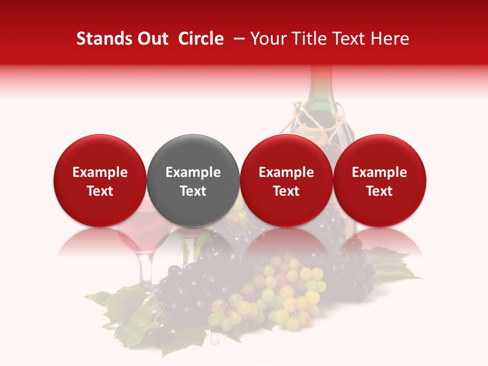 Bunch Grapes Blue PowerPoint Template