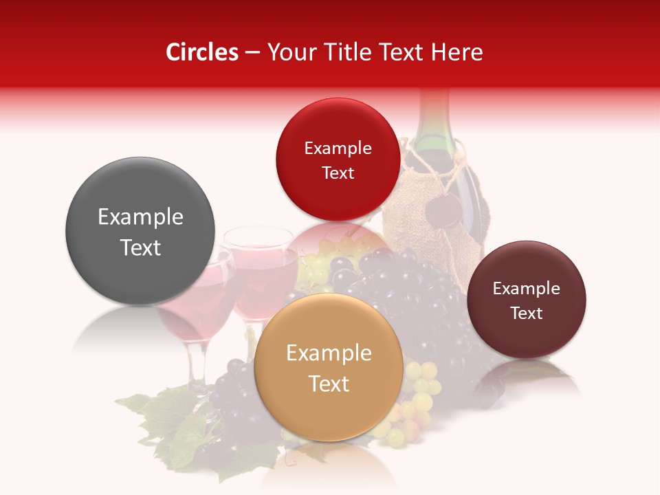 Bunch Grapes Blue PowerPoint Template