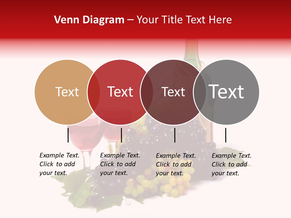 Bunch Grapes Blue PowerPoint Template