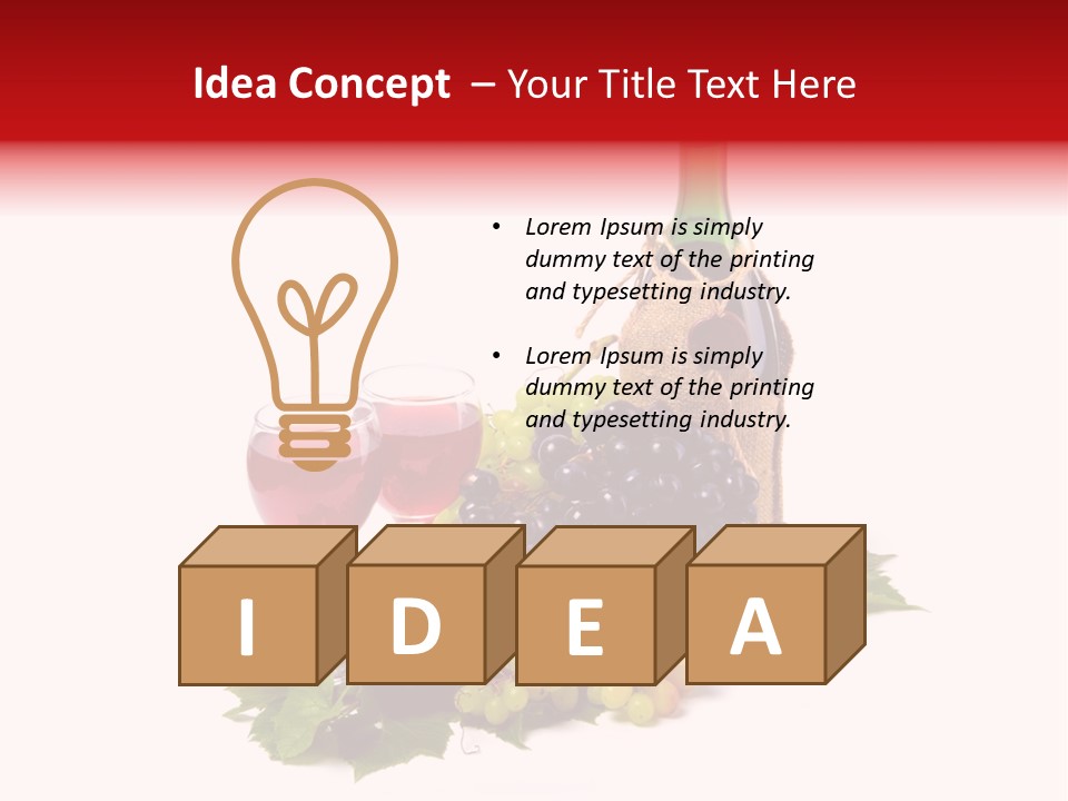 Bunch Grapes Blue PowerPoint Template