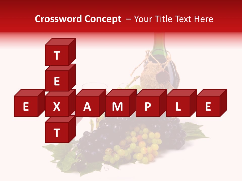 Bunch Grapes Blue PowerPoint Template