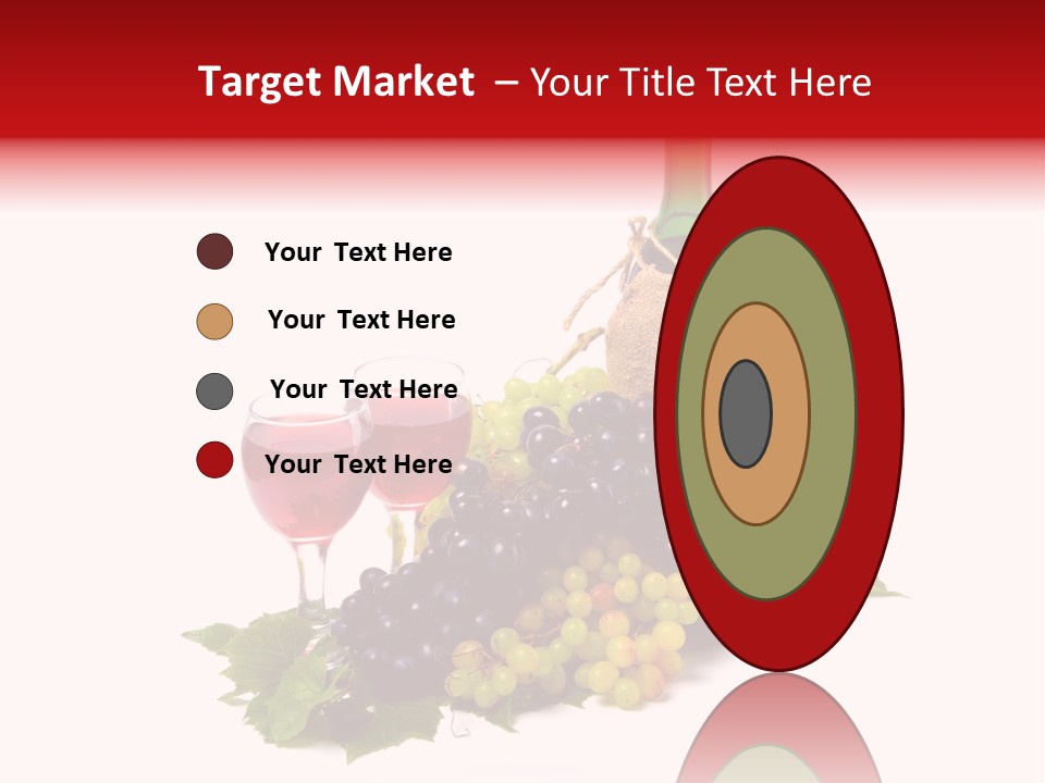 Bunch Grapes Blue PowerPoint Template