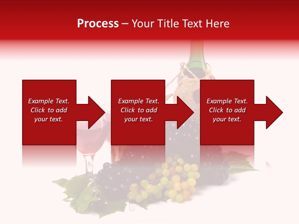 Bunch Grapes Blue PowerPoint Template