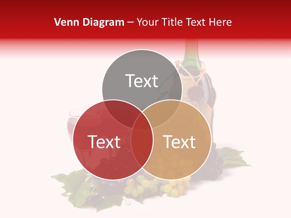 Bunch Grapes Blue PowerPoint Template