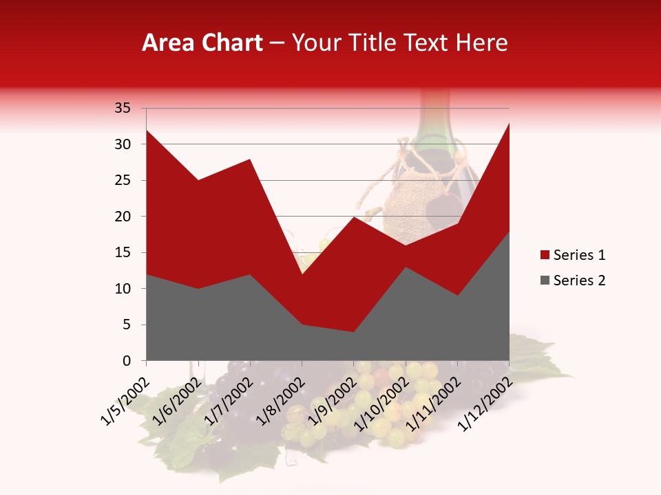 Bunch Grapes Blue PowerPoint Template